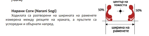 Нарани Соги — схема на ходилата